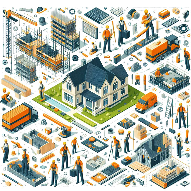 Newcomers to Canada working in construction infographic