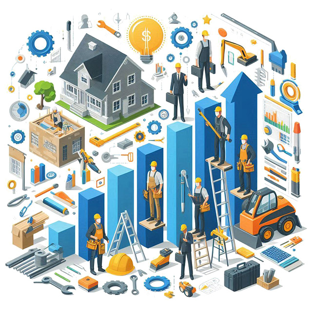 Newcomers to Canada working in construction infographic